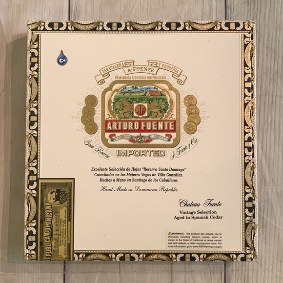 Arturo Fuente Republica Dominicana Chateau Fuente Empty Wooden Cigar Box 7pc Set - Picture 2 of 8